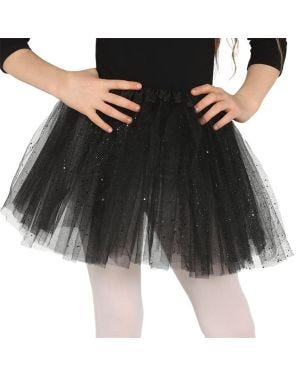 Black Glitter Tutu - Child One Size