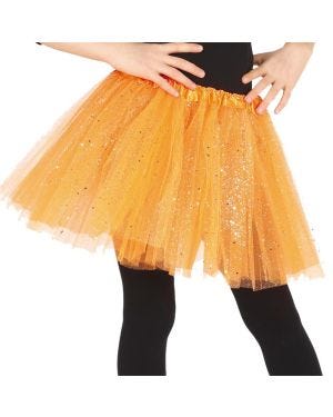 Orange Glitter Tutu - Child One Size
