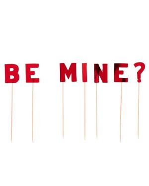 &quot;Be Mine&quot; Cake Pick Set