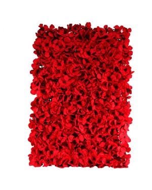 Red Hydranga Flower Wall - 40x60cm