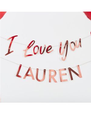 I Love You Personalised Banner - 2m