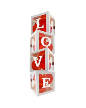 Balloon Filled Love Cube