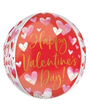 Orbz Valentine&#039;s Day Watercolour Balloon - 16&quot; Foil