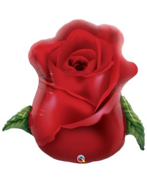 Red Rose Bud Foil Balloon  - 33&quot;