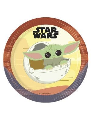 Star Wars Mandalorian Paper Plates - 23cm (8pk)