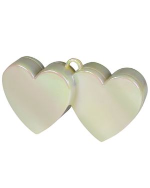 Iridescent Double Heart Balloon Weight - 135g