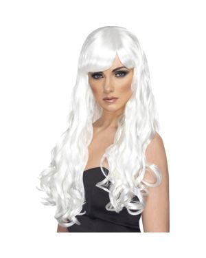White Desire Long Curly Wig