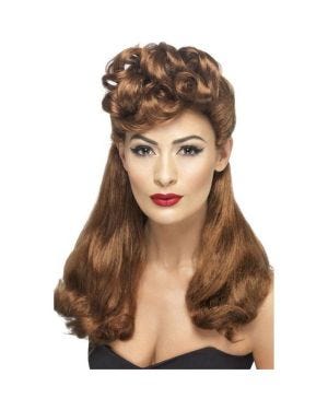 40s Auburn Vintage Wig