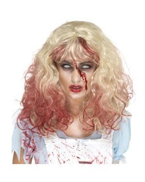 Blonde Bloody Zombie Wig