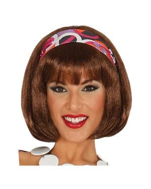 60s Short Brown Wig