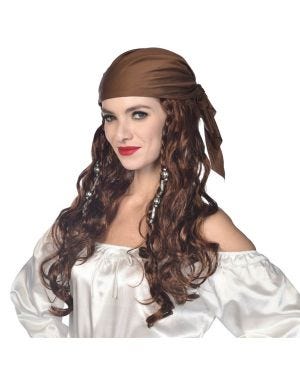 Brown Pirate Wig