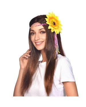 Hippie Wig with Sunflower Headband