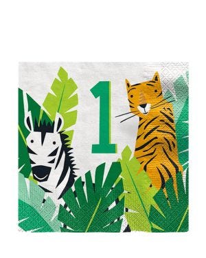 Wild One 1st Birthday Paper Napkins - 33cm (16pk)