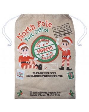 Elf Drawsting Hessian Bag - 68cm