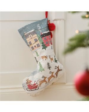 Christmas Scene Stocking - 45cm
