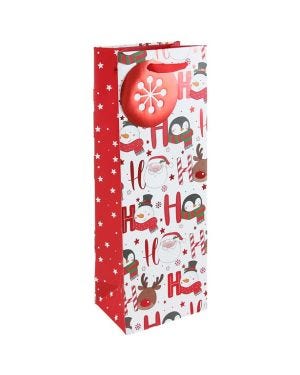 Ho Ho Ho Bottle Bag - 35.5cm x 12.5cm