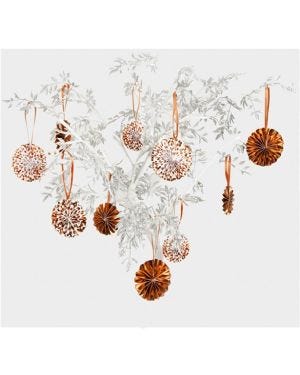 Rose Gold Dot Tree Decoration Pinwheels (10pk)