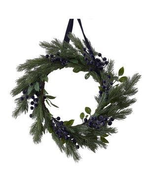 Foliage Wreath with Sloe Berries - 40cm