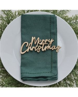 Wood Merry Christmas Sign (6pk)