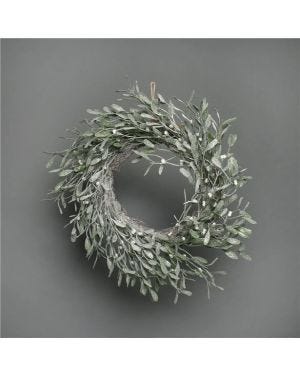 Mistletoe Frosted Wreath - 56cm