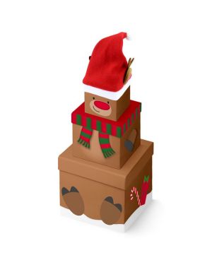 Reindeer Plush Stacking Boxes - 35cm