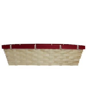 Natural &amp; Red Christmas Hamper Basket - 42cm