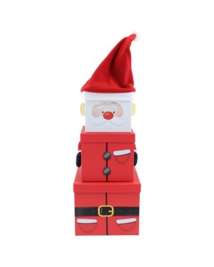 Santa Plush Extra Large Stacking Boxes - 52cm (3pk)