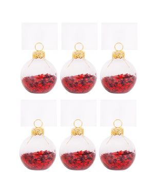 Red Star Confetti Place Card Holders - 5 x 5cm (6pk)