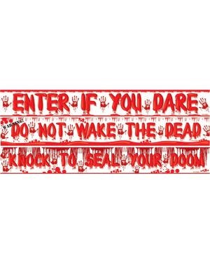 Halloween Bloody Print Paper Banners - 1m (3pk)