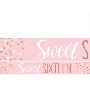 Sweet Sixteen Paper Banners - 1m (3pk)