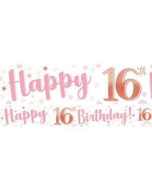 16th Birthday Glitz &amp; Glamour Paper Banners (3pk)