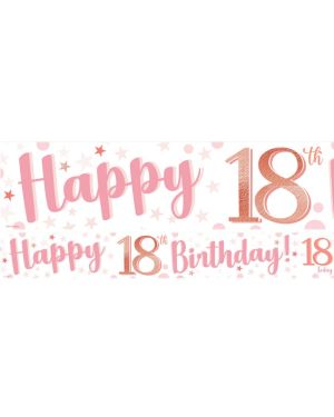 18th Birthday Glitz &amp; Glamour Paper Banners (3pk)