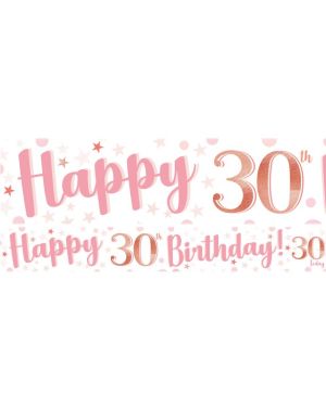 30th Birthday Glitz &amp; Glamour Paper Banners (3pk)