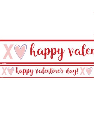 Happy Valentine&#039;s Day Paper Banners - 1m (3pk)