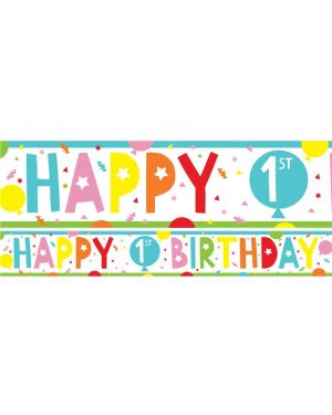 1st Birthday Paper Banners - 1m (3pk)