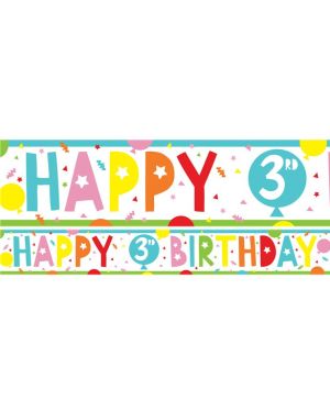 3rd Birthday Paper Banners - 1m (3pk)
