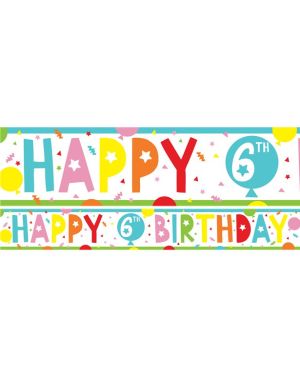 6th Birthday Paper Banners - 1m (3pk)