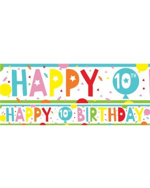 10th Birthday Paper Banners - 1m (3pk)