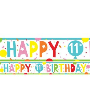 11th Birthday Paper Banners - 1m (3pk)