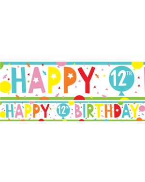 12th Birthday Paper Banners - 1m (3pk)