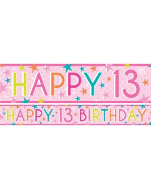 Girls 13th Birthday Paper Banners - 1m (3pk)