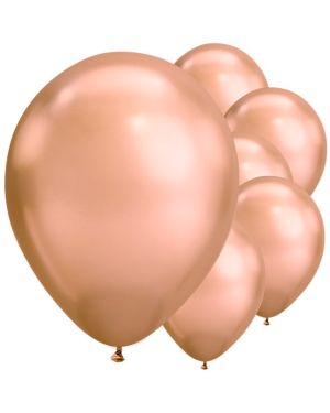 Rose Gold Chrome Balloons - 11&quot; Latex (100pk)