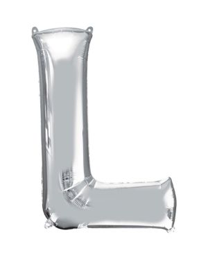 Silver Letter L Balloon - 34&quot; Foil