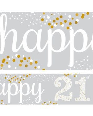21st Birthday Paper Banners - 1m (3pk)