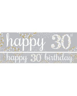 Happy 30th Birthday Celebration Paper Banners - 1m (3pk)
