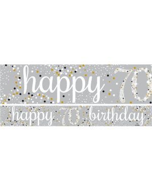 Happy 70th Birthday Celebration Paper Banners - 1m (3pk)