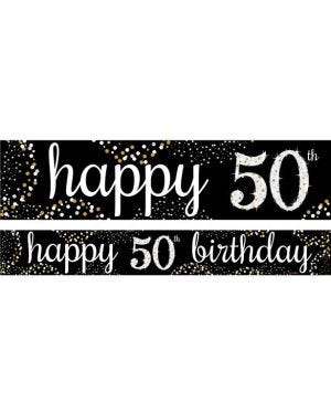 Happy 50th Birthday Paper Banners - 1m (3pk)