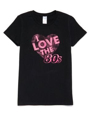 I Love the 80s Black T Shirt - Adult Costume