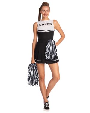 Black High School Cheerleader - Adult Costume