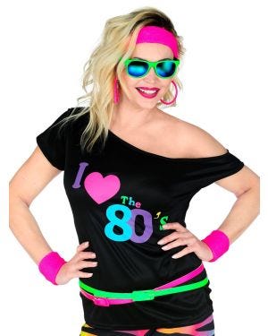 80s T Shirt - Adult Costume